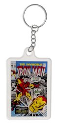 Iron Man Comic Book Keychain